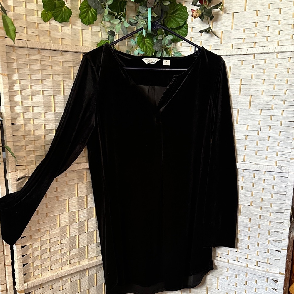 Chico's Black Velvet Women's Blouse